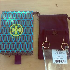 Tory Burch Hexagon Drop Earring
